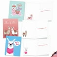 thumbnail image 4 of The Best Card Company 20 Assorted Valentine's Day Notecards Boxed Set 4 x 5.12 Inch with Envelopes (10 Designs, 2 Each) Llove LLlamas AM10411VDG-B2x10, 4 of 6