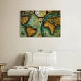 thumbnail image 2 of Elephant Stock Old World Map Wall Art - Horizontal Canvas Wall Art - Living Room Wall Decor - Map Canvas - Brown And Teal Decor - 36" x 24", 2 of 8