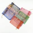 thumbnail image 3 of 50pcs/lot Printing Moon Star Organza Bags 7x9 9x12 11x16 13x18cm Christmas Drawstring Gift Bag Charm Jewelry Packaging Bags fuschia 13x18cm, 3 of 6