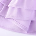 thumbnail image 5 of Kids Preppy Girls Summer Dress Solid Color Short Sleeve Casual Peter Pan Collar Soft Party Dress for Children Light Purple 3 Years-4 Years, 5 of 6