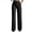 Black, variant on Women's High Waist Wide Leg Pants Solid Color Straight Leg Trousers with Pockets Casual Comfy Office Work Slacks, Navy M