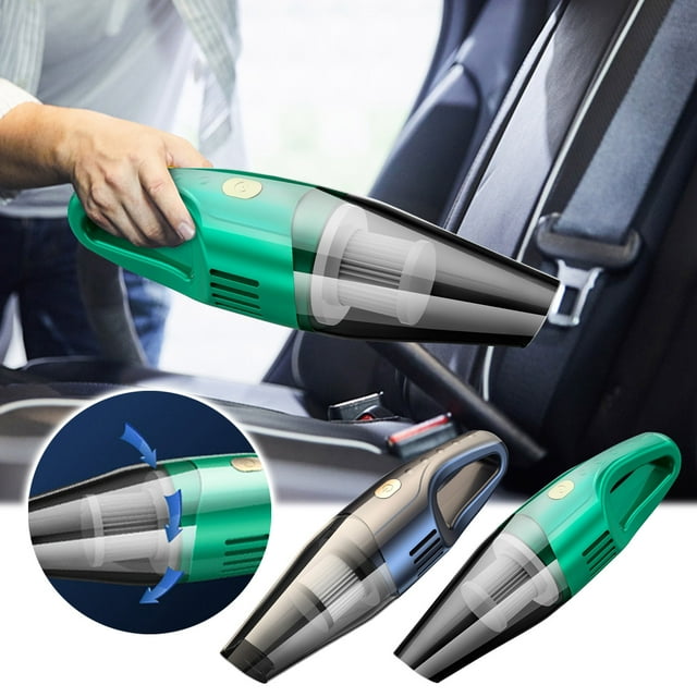 Aspiradora inalámbrica portátil para coche - Aspiración de alta potencia 3000Pa de 120W, mini portátil para coche y hogar, USB recargable con 4 accesorios
