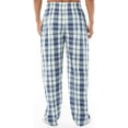 thumbnail image 2 of Fruit of the Loom mens Broadcloth Woven Sleep Pajama Pant, Blue Plaid, X-Large, 2 of 6