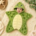 thumbnail image 3 of Loyni Cute Animal Baby Starfish Onesie 0 3 Months Unisex Newborn Zipper Swaddle Sack Cartoon Print Star‑Shape Warm Wearable Wrap Sleeping Blanket, 3 of 5