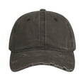 thumbnail image 2 of Toptie Vintage Washed Cotton Distressed Baseball Cap Dad Hat Adjustable Low-Profile Polo Hat-Coffee, 2 of 5