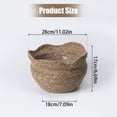 thumbnail image 3 of Wicker Planter Basket, Woven Straw Flower Pot, Planter Basket, Rattan Vase Sundries Organizers Storage Bins, Hand Woven Basket Planter with Plastics Liners, 3 of 8
