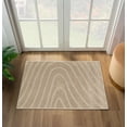 thumbnail image 2 of Luxe Weavers Modern Geometric Wave Beige 2x3 Area Rug, Stain Resistant Carpet, 2 of 8