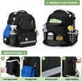 thumbnail image 3 of Cleaning Backpack with Bottom Plate & Waterproof Bottom, Large Cleaning Supplies Bag with Multiple Pockets for Housekeeping Tools, Cleaning Products Caddy Organizer for Home & Car, Bag Only, 3 of 7