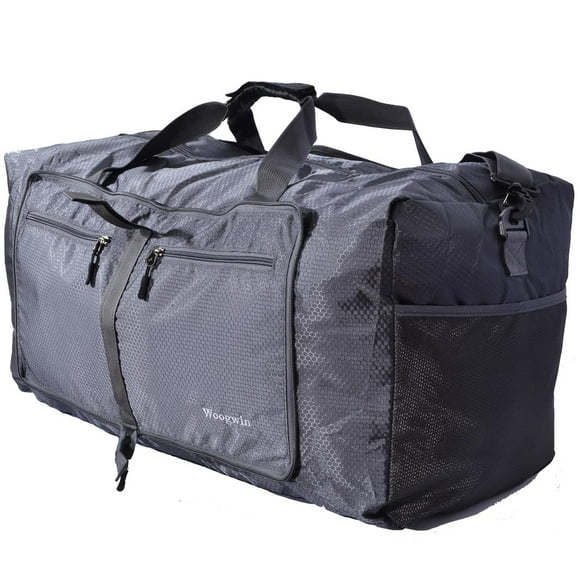 Bolsa de viaje Woogwin, grande, impermeable, 60 L, gris