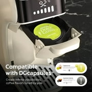 HiBrew H1B 6-in-1 Single Serve Multi-Capsule with Smart LED Indicator, 20Bar Hot/Cold Brewing Coffee Maker for Kcup*,DG*,Nes*,Pods & Powder (Beige)