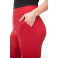 thumbnail image 4 of Rekkuna Women's Pull-On Wide Leg Super Stretch Comfort Pant with Pockets (Small, Red), 4 of 6
