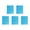 Light blue, variant on 5Pcs Two Pocket Document Organiser with Prong Fastener Clip Water Resistant