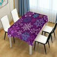 thumbnail image 6 of GZHJMY Beautiful Xmas Snowflake Outdoor Tablecloth 60x60In,Rectangle Table Cover Kitchen Dinner for Outdoor and Indoor Party Holiday Hotel BBQ-Christmas648 Home Decor, 6 of 7