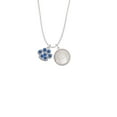 thumbnail image 2 of Delight Jewelry Silvertone Large Paw with Blue Crystals To the World You are a Mother Locket Necklace, 2 of 4