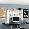 thumbnail image 4 of Desktop Bookshelf, High-Capacity Wood Desk Hutch Organizer with 5 Shelves for Computer Desk, Desktop Shelf Bookshelf Storage for Office, College Dorm, Kids Room-White, 4 of 9