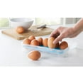thumbnail image 4 of 2 unids 10 cuadrícula de plástico bandeja de huevos prácticos huevos de almacenamiento rack conveniente huevos contenedor de almacenamiento para cocina casera (color al azar), 4 of 4