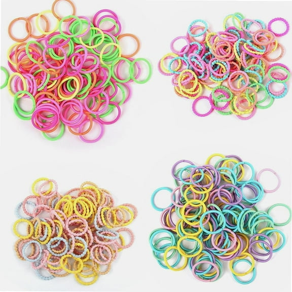 400Pcs Toddler Kids Baby Hair Ties for Girls Small Elastic Toddler Pigtail Ties Rubber Bands Ponytail Holders Girls Infants Hair Accessories for Halloween Christmas Birthday Party