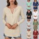 thumbnail image 1 of Sudadera,Camiseta de verano de manga larga con cuello redondo para mujer, informal y cómoda, de tejido suave y transpirable, ideal para el hogar o el trabajo, sopatenor, 1 of 9