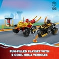 thumbnail image 5 of LEGO NINJAGO Kai and Ras’ Car and Bike Battle 71789 Beginner Building Toy Set, Features a Ninja Car Toy and Bike Plus 2 Minifigures, Birthday Gift for Toddlers and Kids Who are Little Ninja Fans, 5 of 9