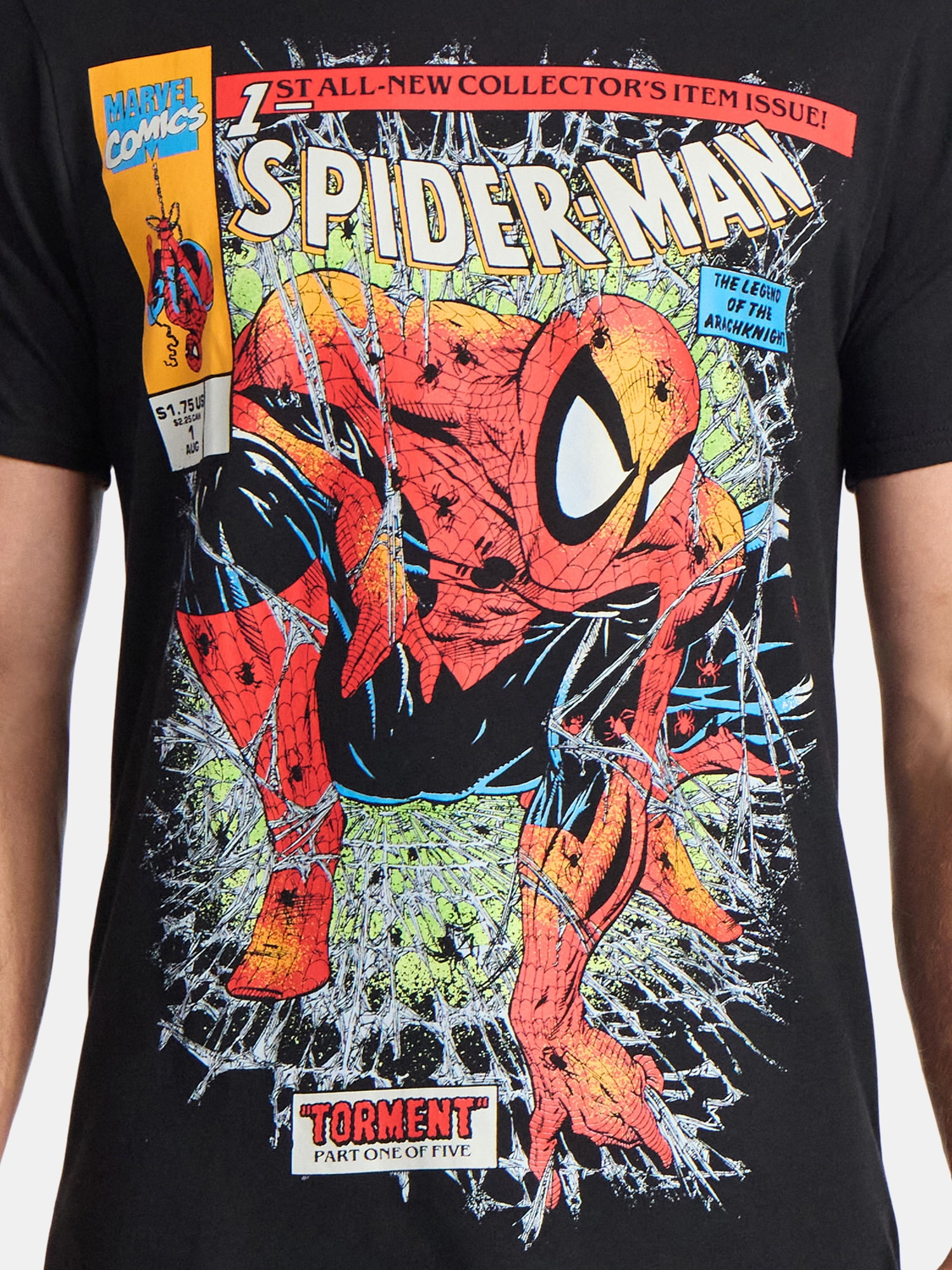 Spider-Man Men's and Big Men's Spidey Crawl Graphic Tee, Sizes S-3XL