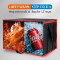thumbnail image 4 of Bolsa aislante para entrega de alimentos para comidas frías y calientes, bolsa aislante XXX-grande para catering/puerta, calentador de pizza, bolsas de comestibles, bolsa más fresca, 4 of 5