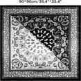 thumbnail image 2 of DEBGFS 35 Inch Wild Rag Cowboy Scarves for Men  Large Rancher Neckerchief Silk Feel  Oversize Western Bandana,blackbeige,One Size, 2 of 6