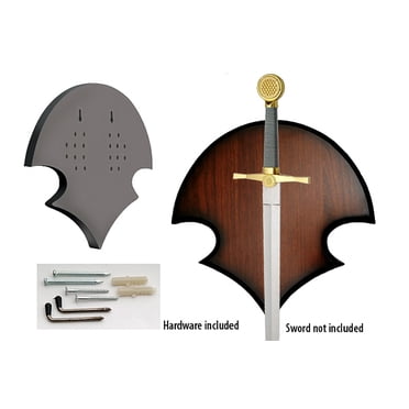 SZCO Supplies Universal Crest Sword Plaque Hanger W/Hardware, brown, One Size (210653)