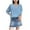 Blue, variant on Female Sweaters Women 2026 Fashion Pullover Sweater Crew Neck Long Sleeve Shirts Blouse Knit Casual Cozy Clouds Top Fall Sweater M