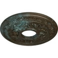 thumbnail image 3 of Ekena Millwork 15 3/8"OD x 4 1/4"ID x 1 1/2"P Baltimore Ceiling Medallion (Fits Canopies up to 5 1/2"), Hand-Painted Bronze Blue Patina, 3 of 6
