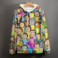 thumbnail image 4 of Rick And Morty Unisex Adult Hoodie Casual Hooded Sweatshirt Pullover Novelty 3D Printed Sweater Jacket 2XL, 4 of 8
