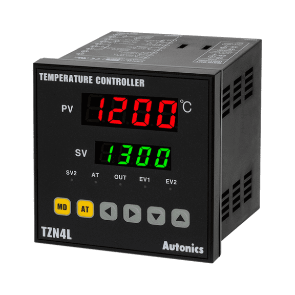 TZN4L-24R Autonics PID Temp Control, 1/4 DIN, Digital, Relay Output, 2 Alarm Outputs, 100-240 VAC