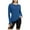 Blue Long Sleeve Shirts, variant on Nfurl Thumb Hole Long Sleeve Shirts for Women Plus Size Slim Fit Solid Color Crewneck Tops 2025 Fall Clothes Workout Top Blue XXXL