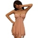 thumbnail image 2 of Lencería sexy con hebilla frontal de malla y perspectiva de tentación, pijama con tirantes divididos, 2 of 5