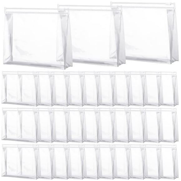 Bolsa de maquillaje Xuniea Mini Clear, 50 unidades, impermeable, PVC transparente
