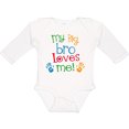 thumbnail image 3 of Inktastic My Big Bro Loves Me Little Brother Sister Boys or Girls Long Sleeve Baby Bodysuit, 3 of 5