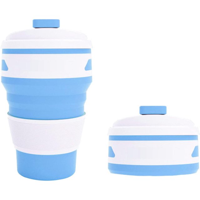 1 Uds 1 Uds taza plegable multifunción Taza de Viaje plegable a prueba de fugas plegable para Picnic Camping al aire libre Rojo Verde