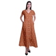 thumbnail image 1 of Moomaya Robe Longue Maxi pour Femmes à Manches Courtes, Robe Formelle/décontractée avec Poches P-TTG, 1 of 6