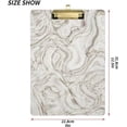 thumbnail image 3 of 12.5"x9" Simple Marble Clipboards, Standard A4 Letter Size Nursing Clipboard with Low Profile Metal Clip Decorative Clip Board for Office Supplies,Silver, 3 of 7