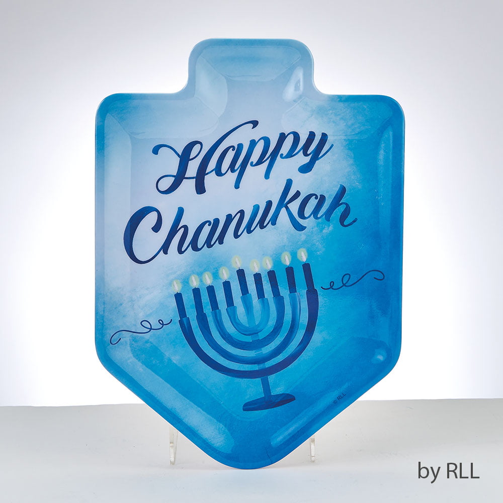 Hanukkah Hand Painted Ceramic Chanukah Platter The Dreidel Company