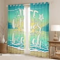 thumbnail image 2 of Erosebridal Hawaii Beach Curtains, Sea Ocean Themed Blackout Curtains for Bedroom Living Room, Coastal Beach Theme Window Curtains & Drapes, Summer Vacation Style Darkening Curtains 42"X63", 2 of 5