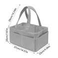 thumbnail image 3 of Organizador de pañales para bebé Cesta portátil de almorzo para cuares de pana con asa para esenciales de recién nacido y regalo para la fiesta de bienvenida, 3 of 7