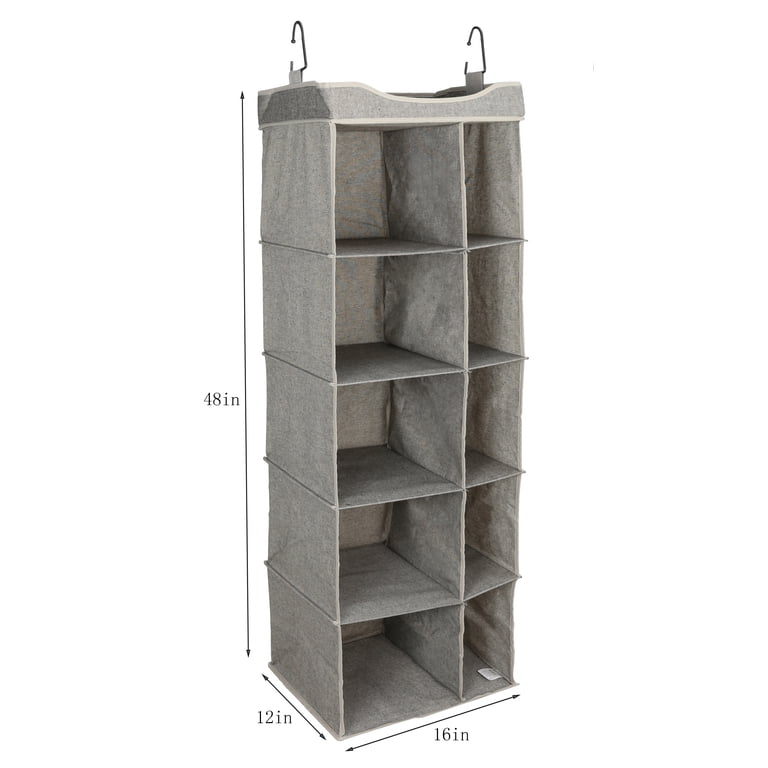 5-Tier Hanging Closet Organizer with 10 Compartments photo 2