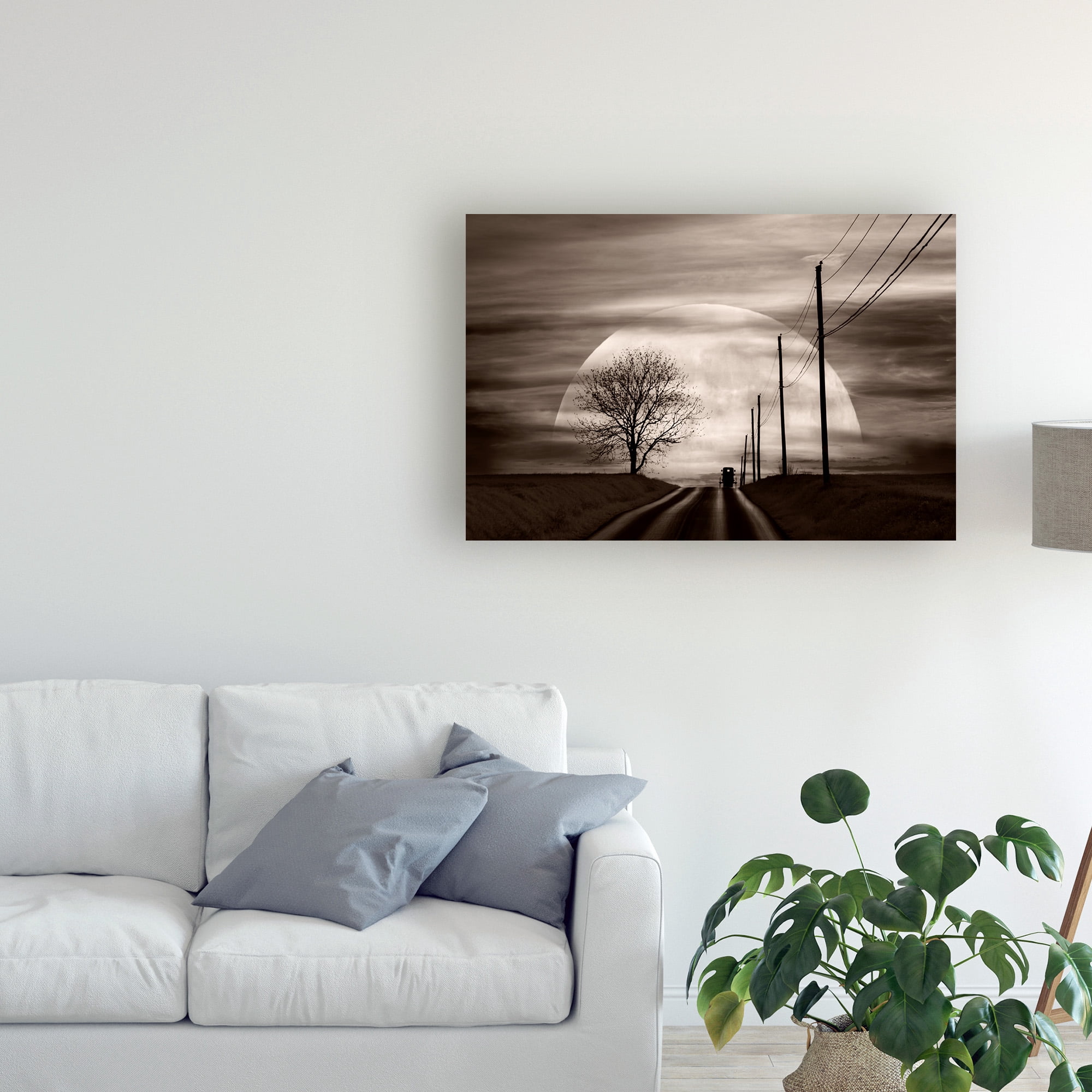 Trademark Fine Art 'Heading Home Moon' Canvas Art by Monte Nagler