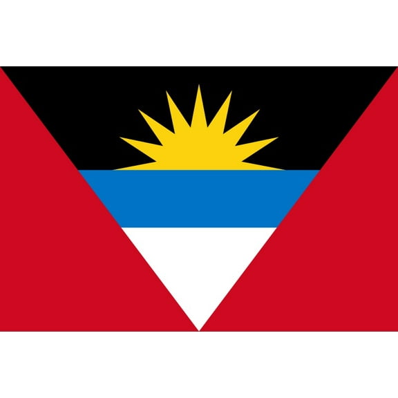 Antigua and Barbuda Flag Decal Sticker - 6 inches wide
