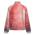 thumbnail image 6 of Jackets for Women Winter Coat Jackets Flannel Stand Collar Jacket(Watercolor Red Brick Wall Sunlight,Size:S-4XL), 6 of 7