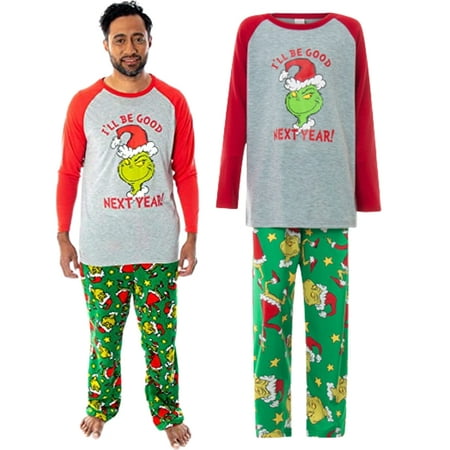 

Grinch Christmas Pajamas - Matching Family Adult Kids Pajama Sets