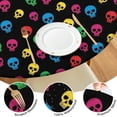 thumbnail image 4 of Black Colorful Skull Pattern Round Fitted Tablecloth with Elastic Edge,Dining Table Cover Waterproof,Outdoor Round Tablecloth for Camping,Dining,Indoor and Outdoor, 4 of 7