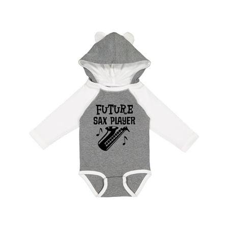 

Inktastic Future Saxophone Player Sax Music Gift Baby Boy or Baby Girl Long Sleeve Bodysuit