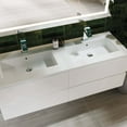 thumbnail image 2 of DAX Pasadena Vanity Cabinet with Glossy Toscana Basin, 55", Matt White, 2 of 3