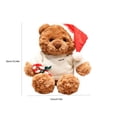thumbnail image 2 of 10'' Christmas Teddy Bear Plush Toy, Cute Stuffed Animal Doll, 2 of 4